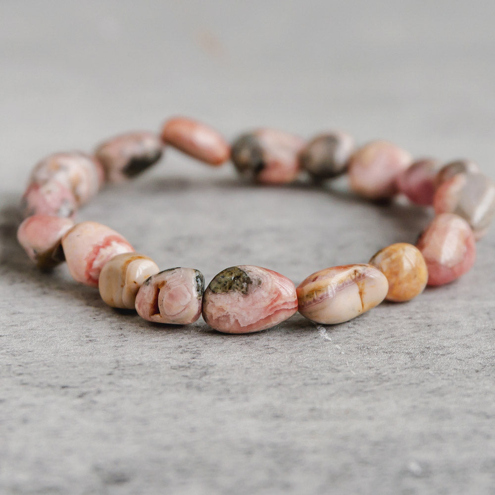 【Chips Bracelet 】Rhodochrosite