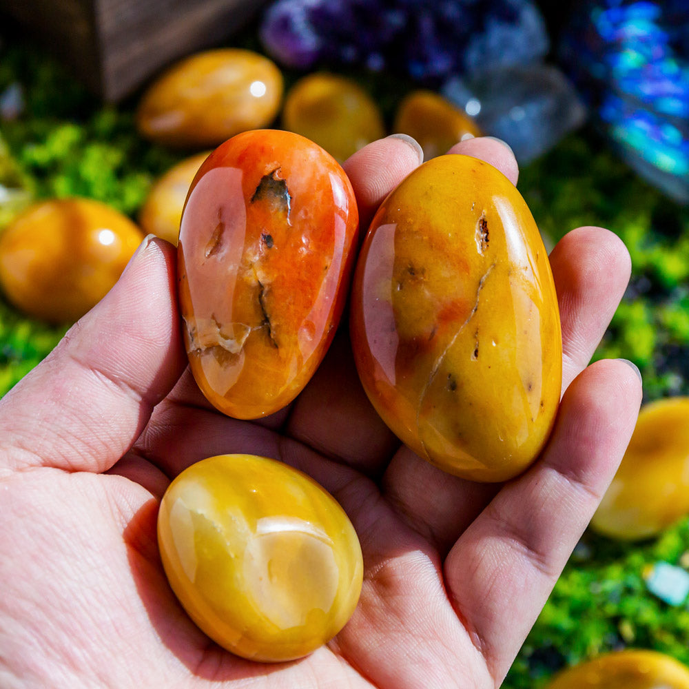 Yellow Jade Tumbled Stone