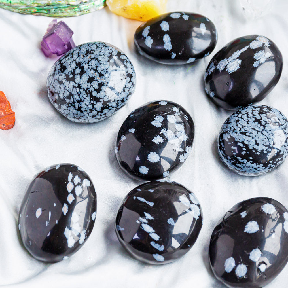 Snowflake Obsidian Palm Stone