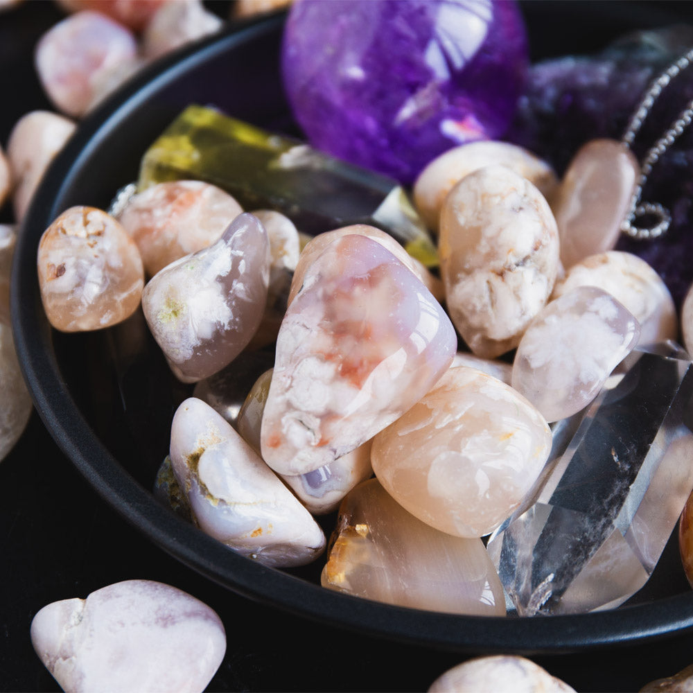 Flower Agate Tumbled Stone