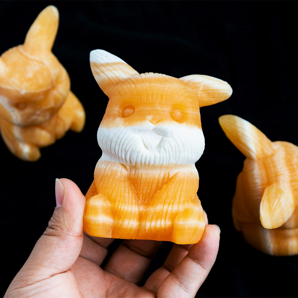 Orange calcite Pikachu