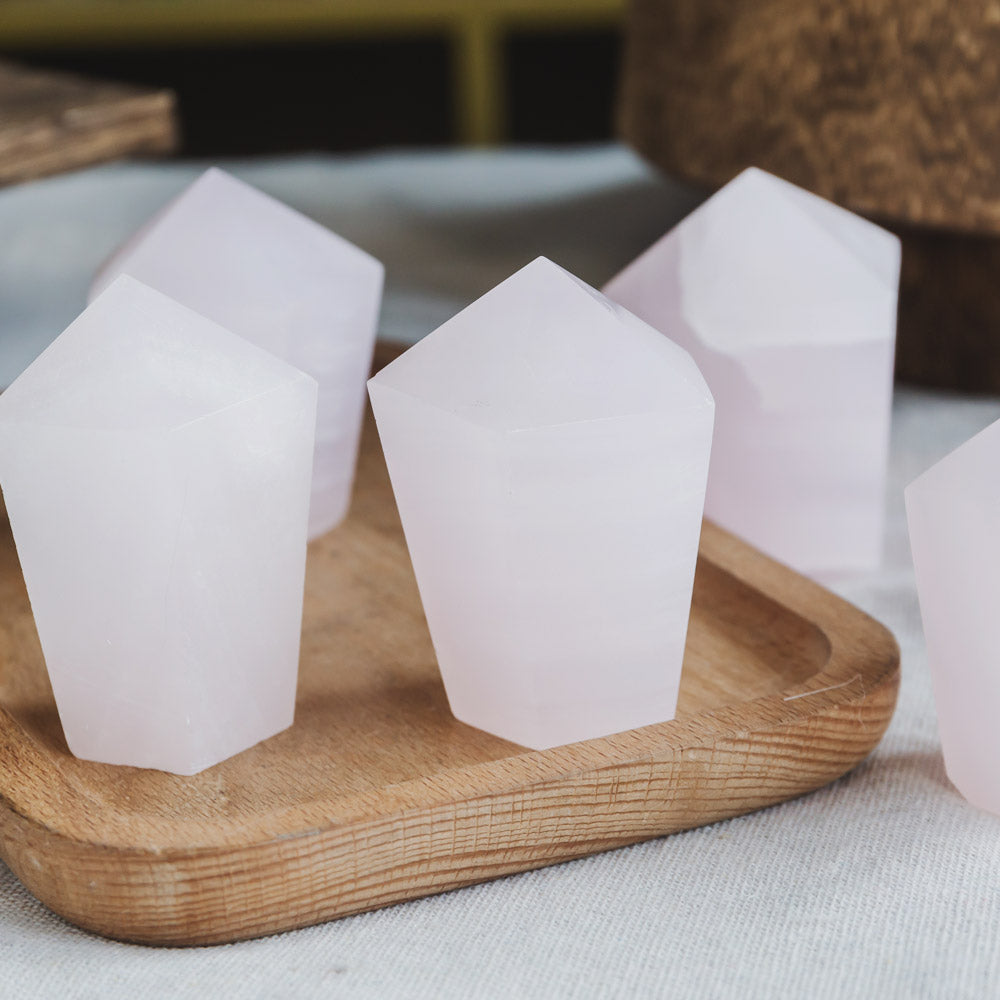 Pink Calcite Cake Point