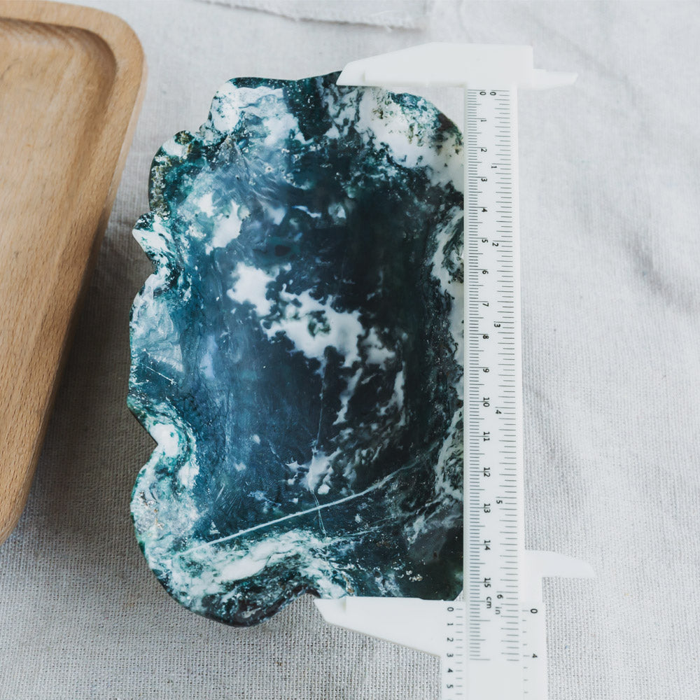 Moss Agate Lace Bowl