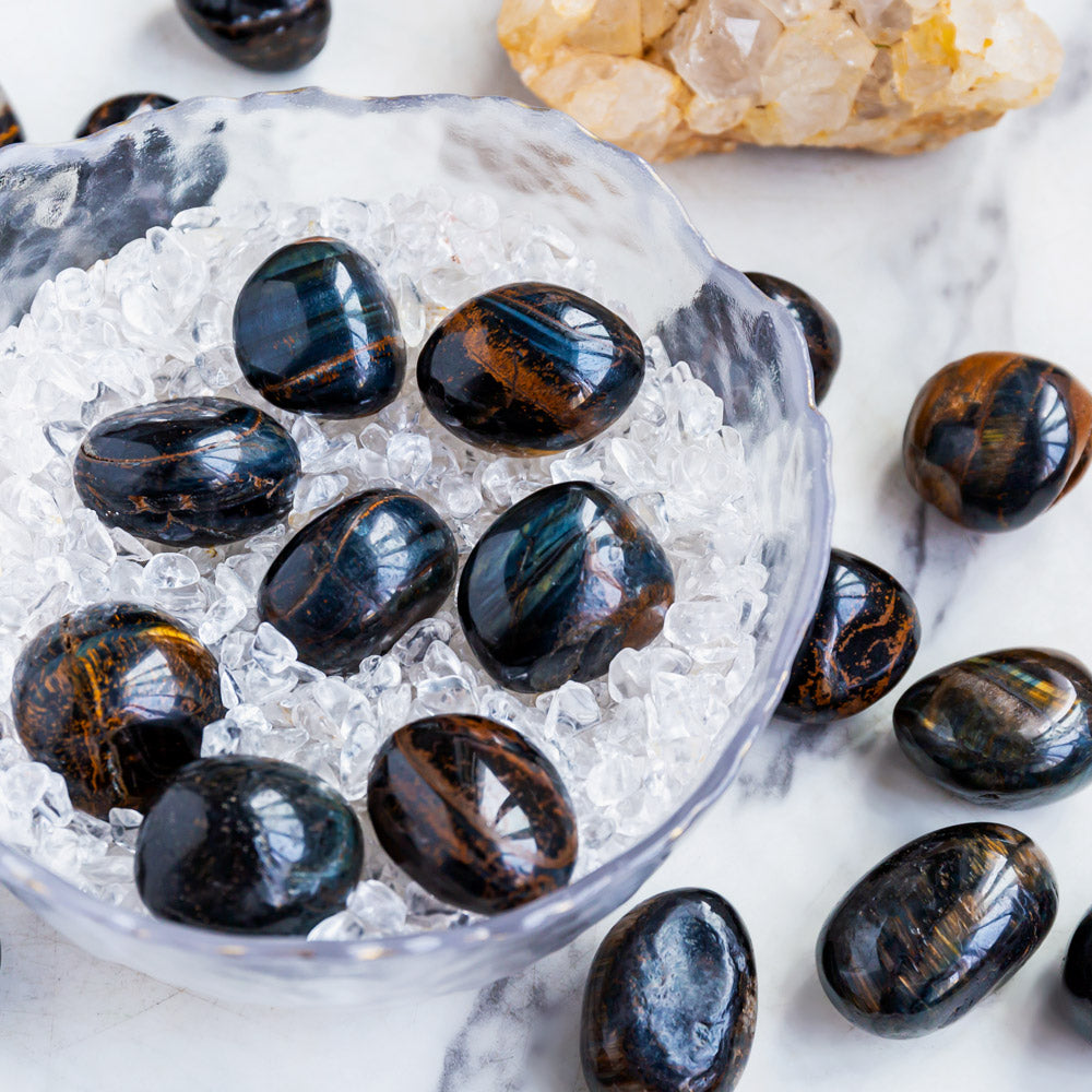 Blue Tigers-eye Tumbled Stone