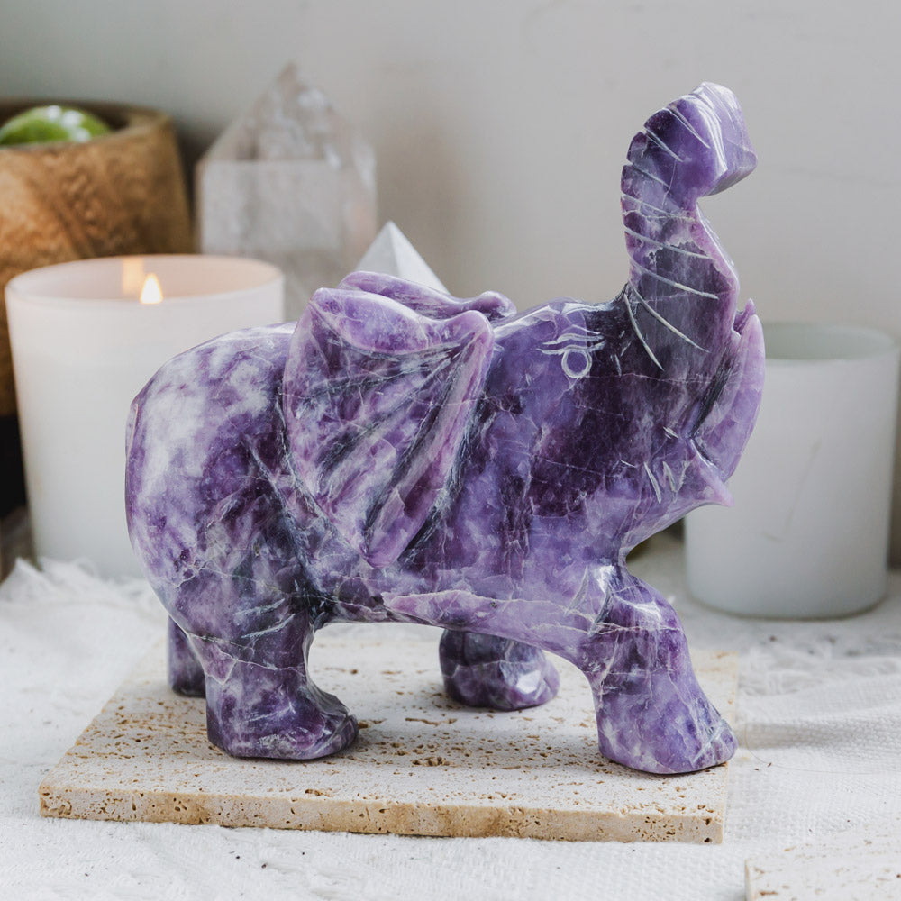 Lepidolite Elephant