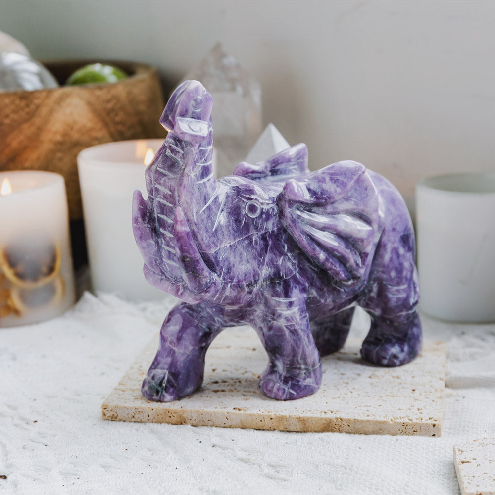 Lepidolite Elephant