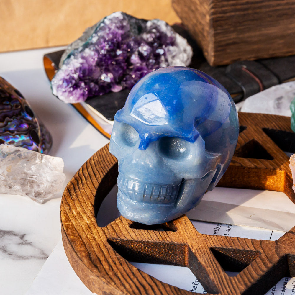 Blue Aventurine Skull