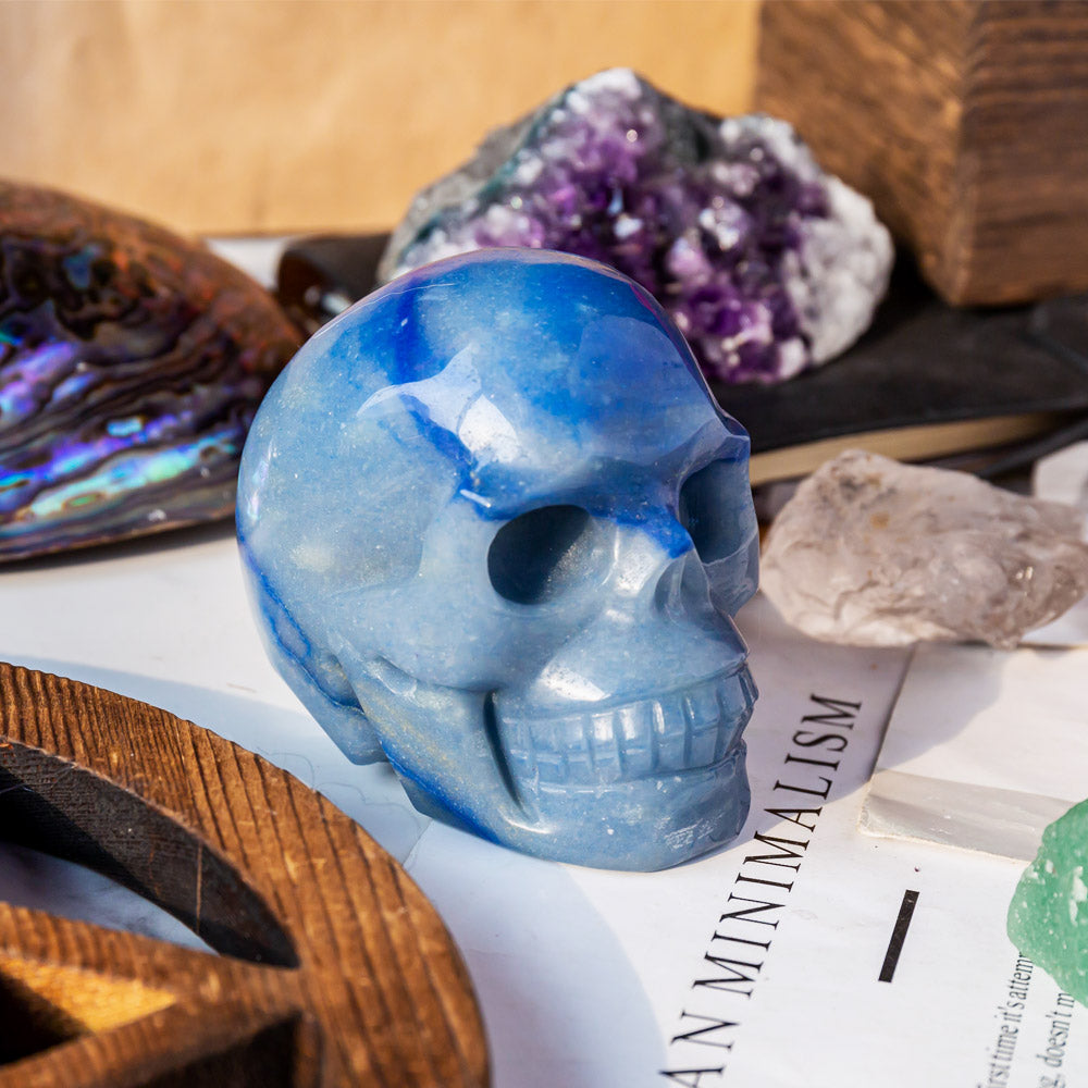 Blue Aventurine Skull