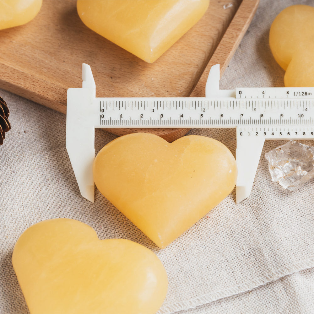 Orange Calcite Heart