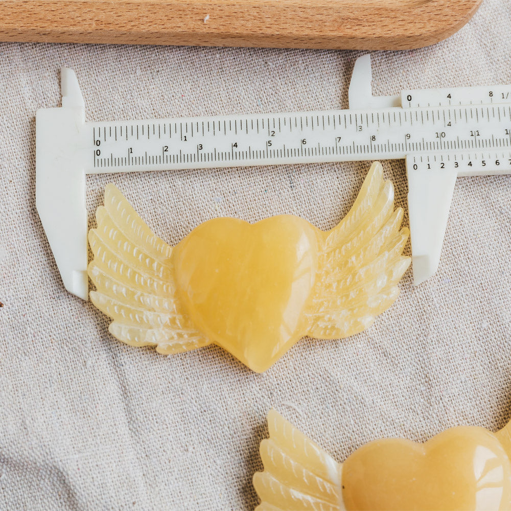 Orange Calcite Heart