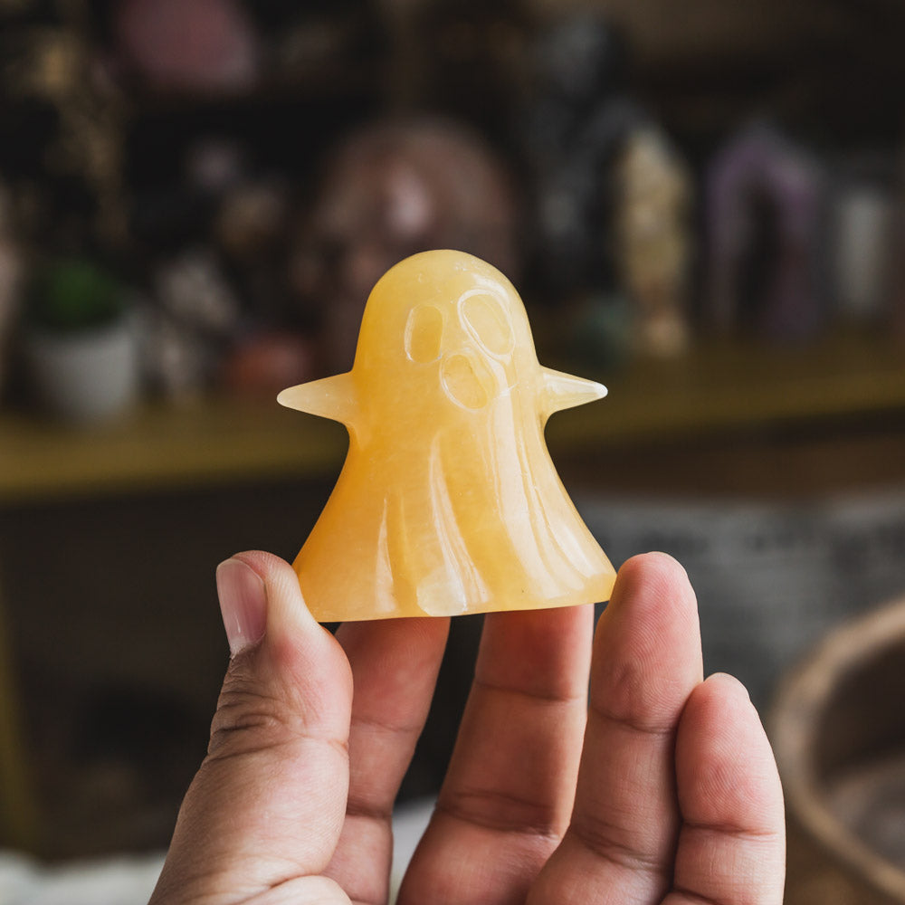 Orange Calcite  Ghost