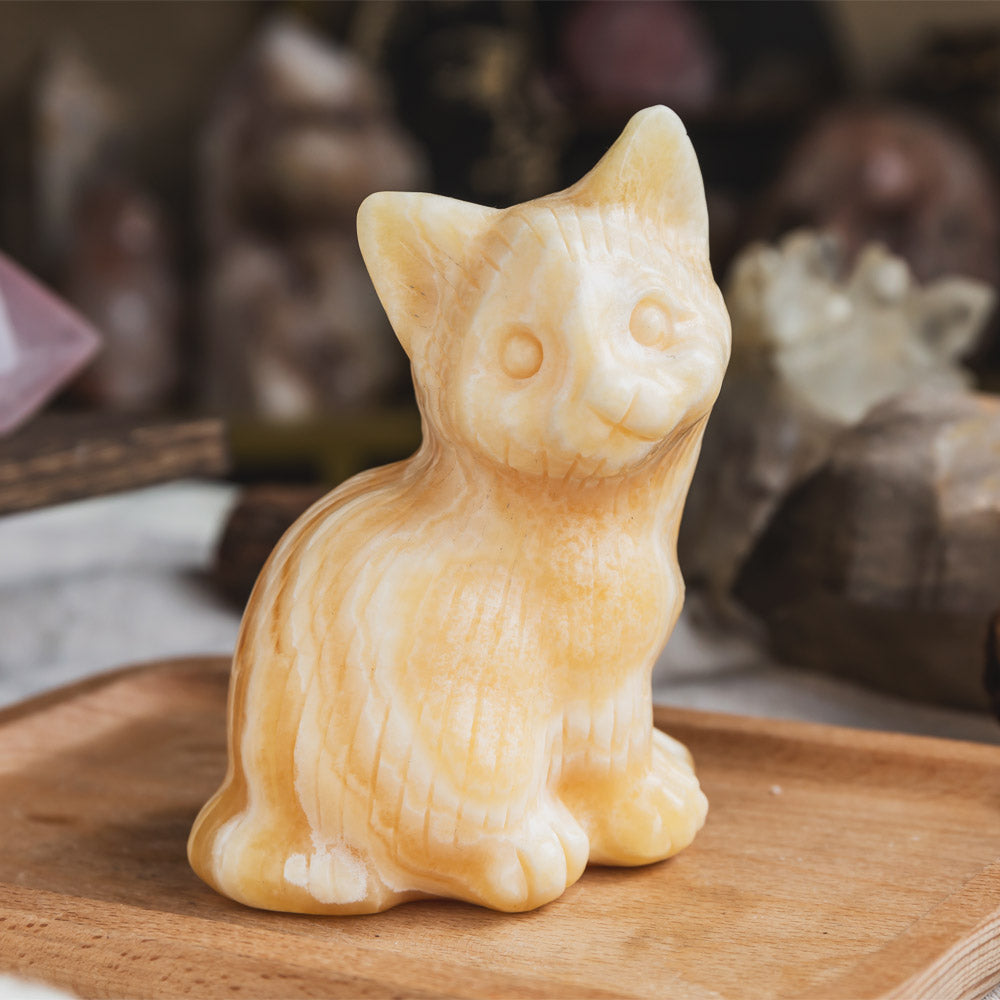 Orange Calcite Cat