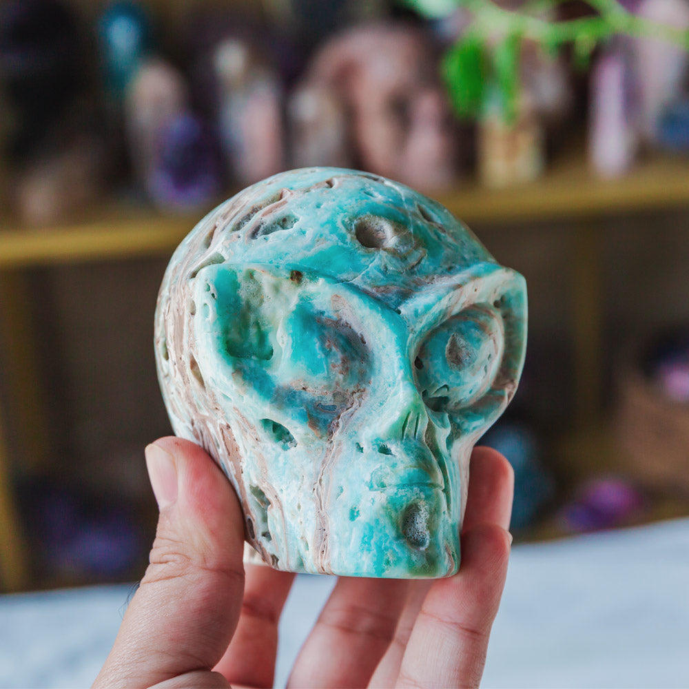 Blue Aragonite Alien