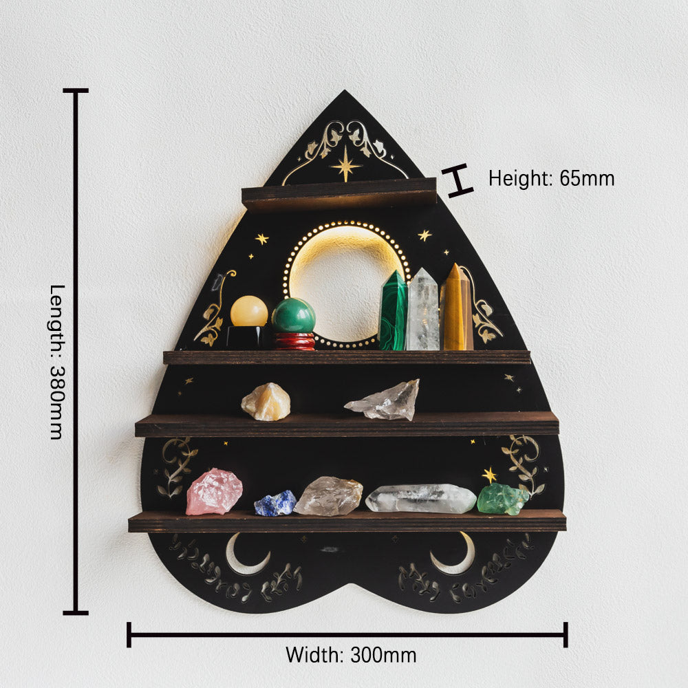 Inverted Moon Heart Crystal Shelf