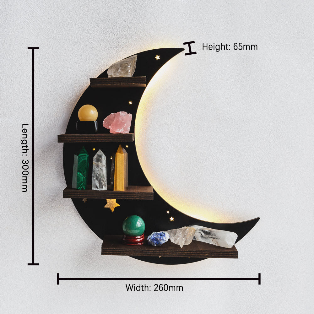 Crescent Moon Crystal Shelf