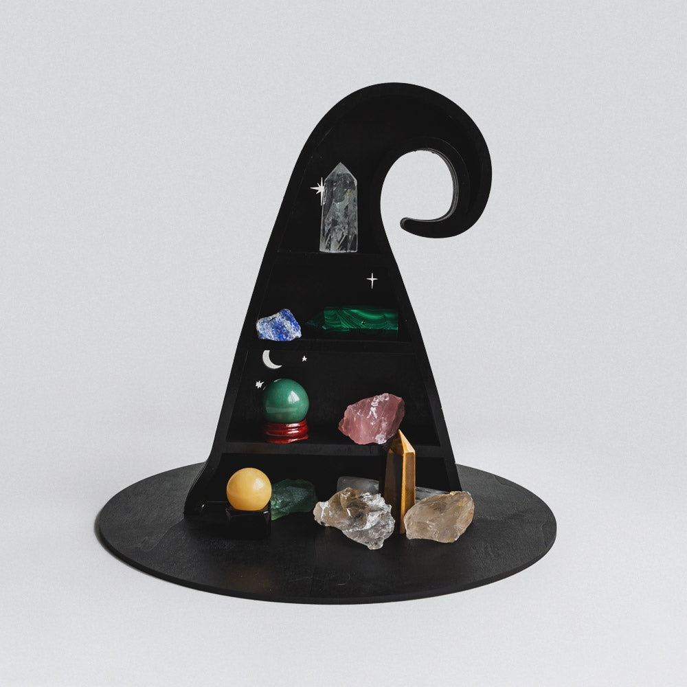 Witch Hat Wooden Crystal Shelf