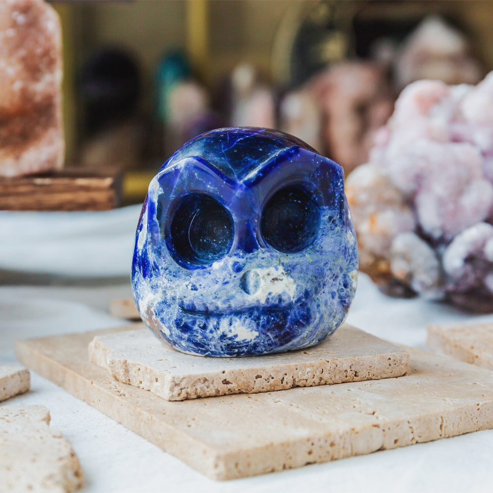 Sodalite Jack Skull