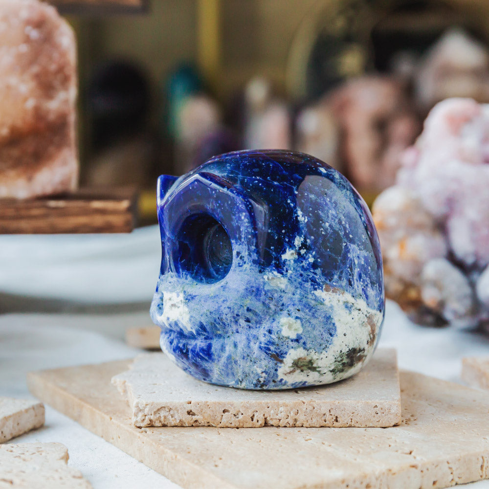 Sodalite Jack Skull