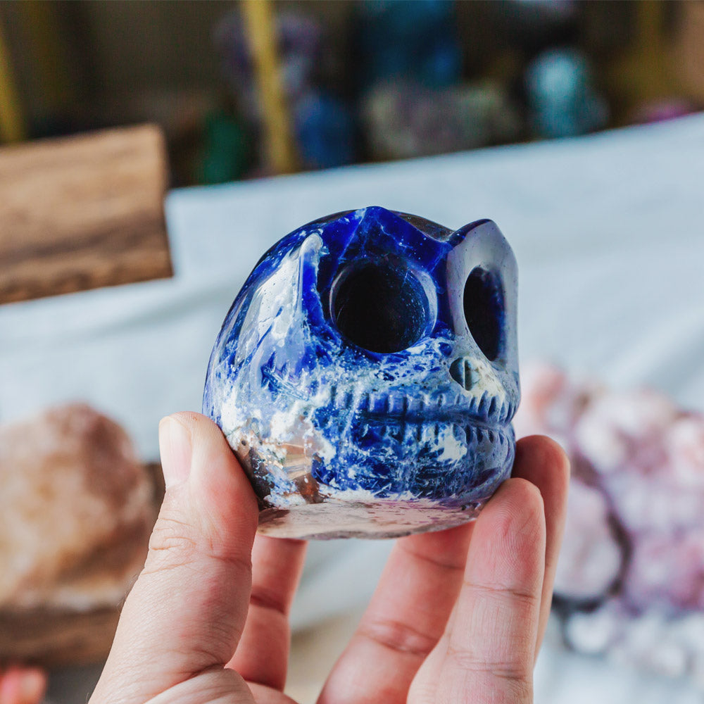 Sodalite Jack Skull