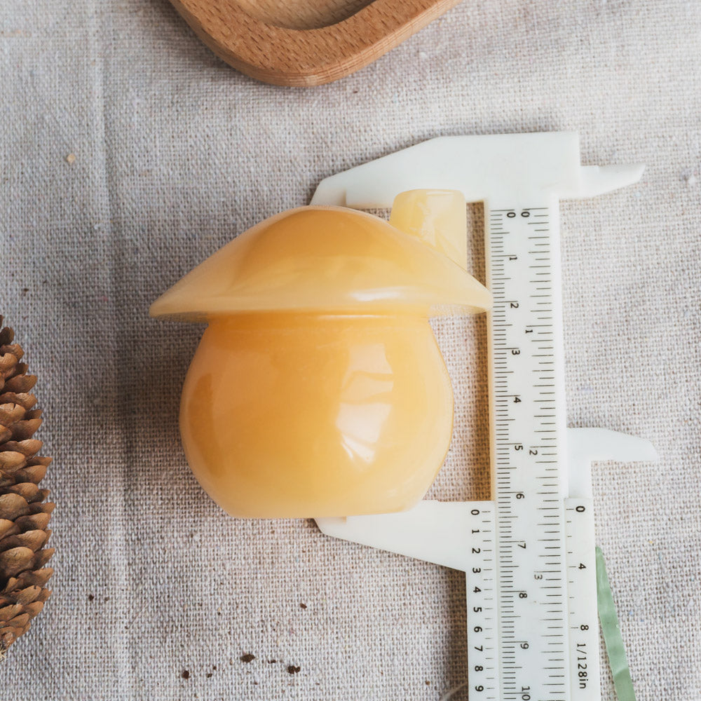 Orange Calcite Mushroom House