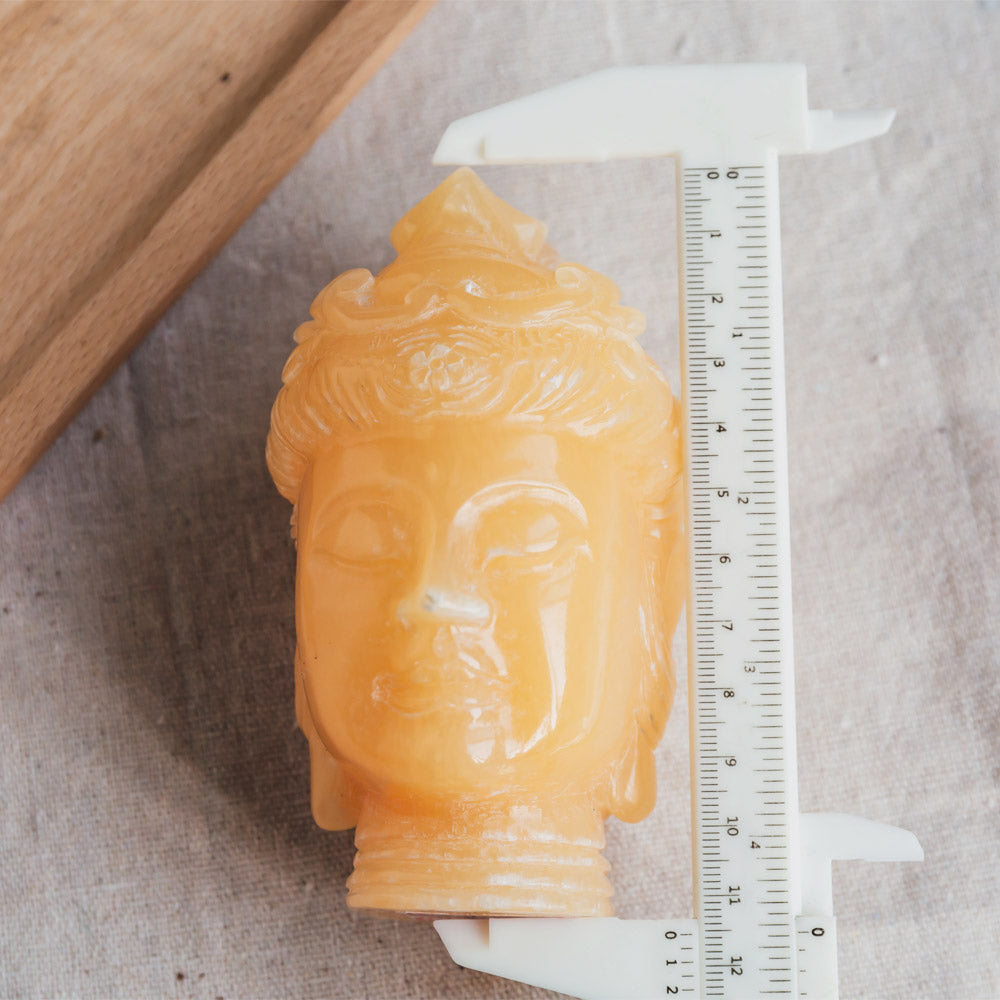 Orange Calcite Avalokitesvara Head