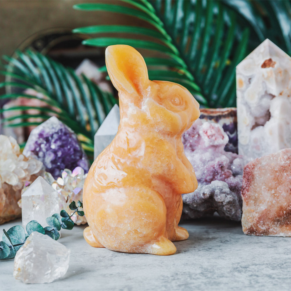 Orange Calcite Rabbit