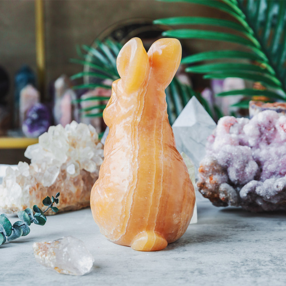 Orange Calcite Rabbit