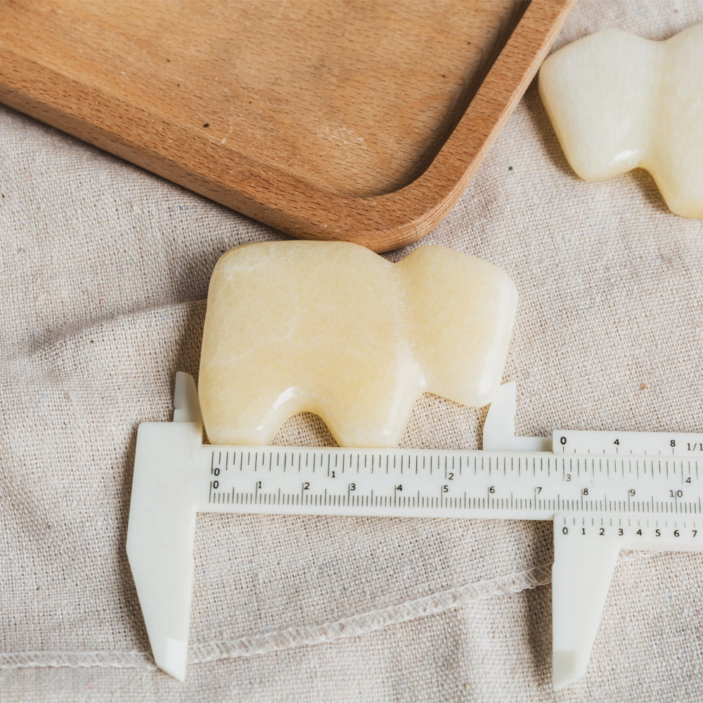 Orange Calcite Bear Slice