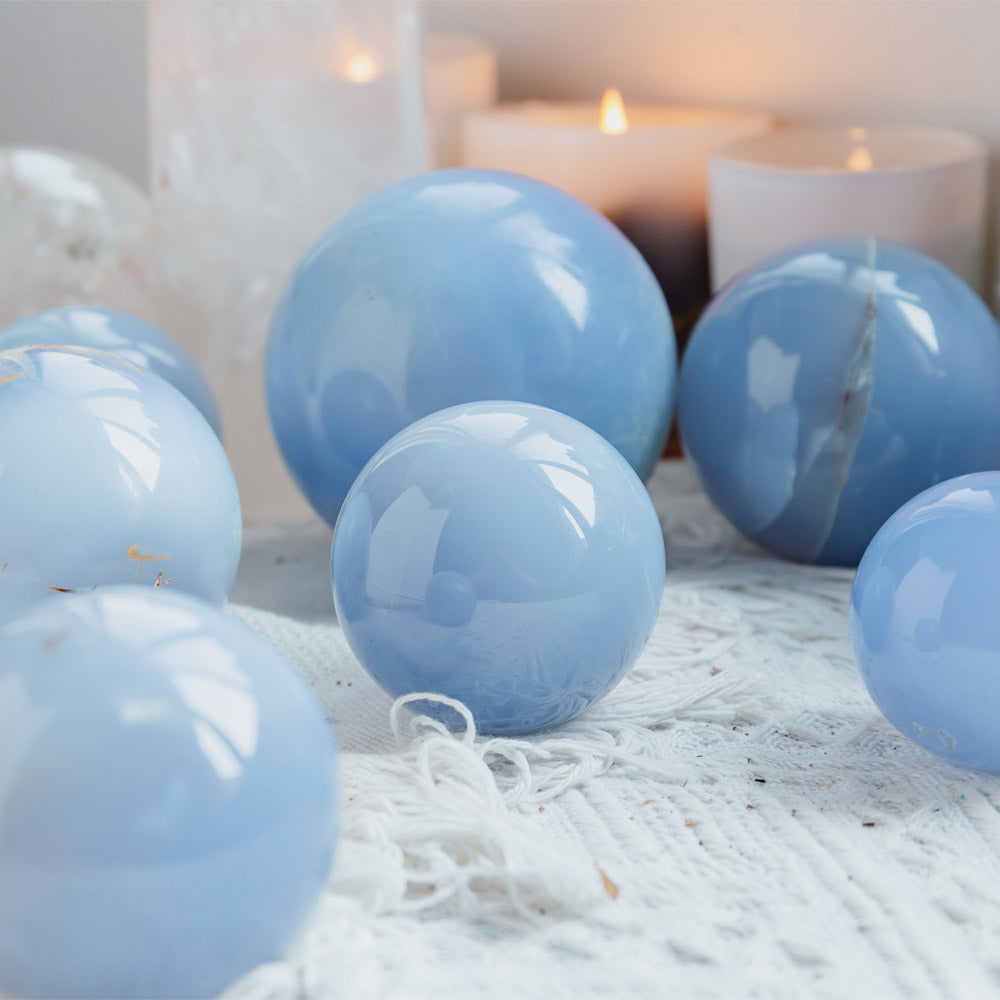 Blue Chalcedony Sphere