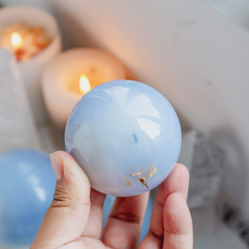 Blue Chalcedony Sphere