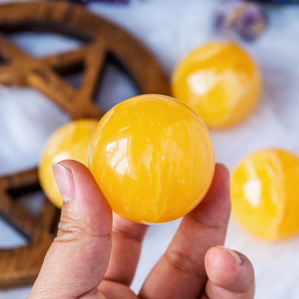 Orange Calcite Sphere