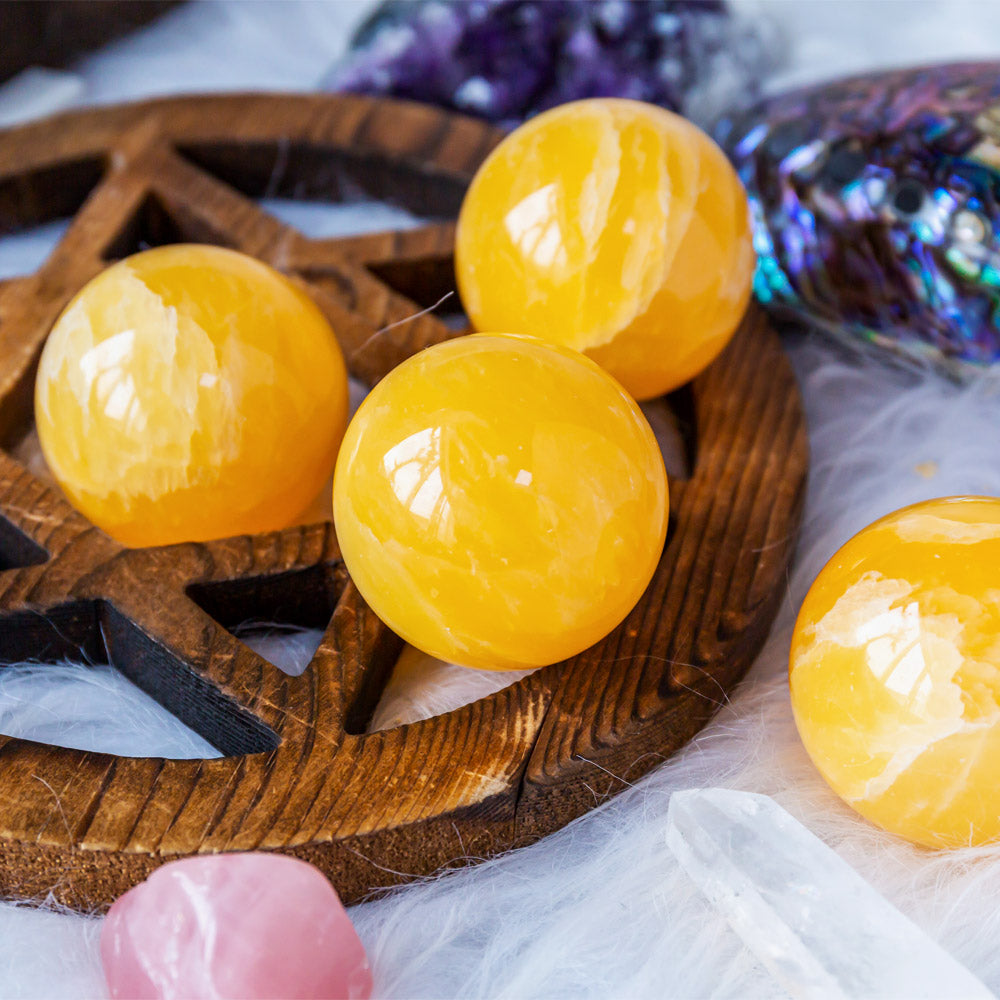 Orange Calcite Sphere