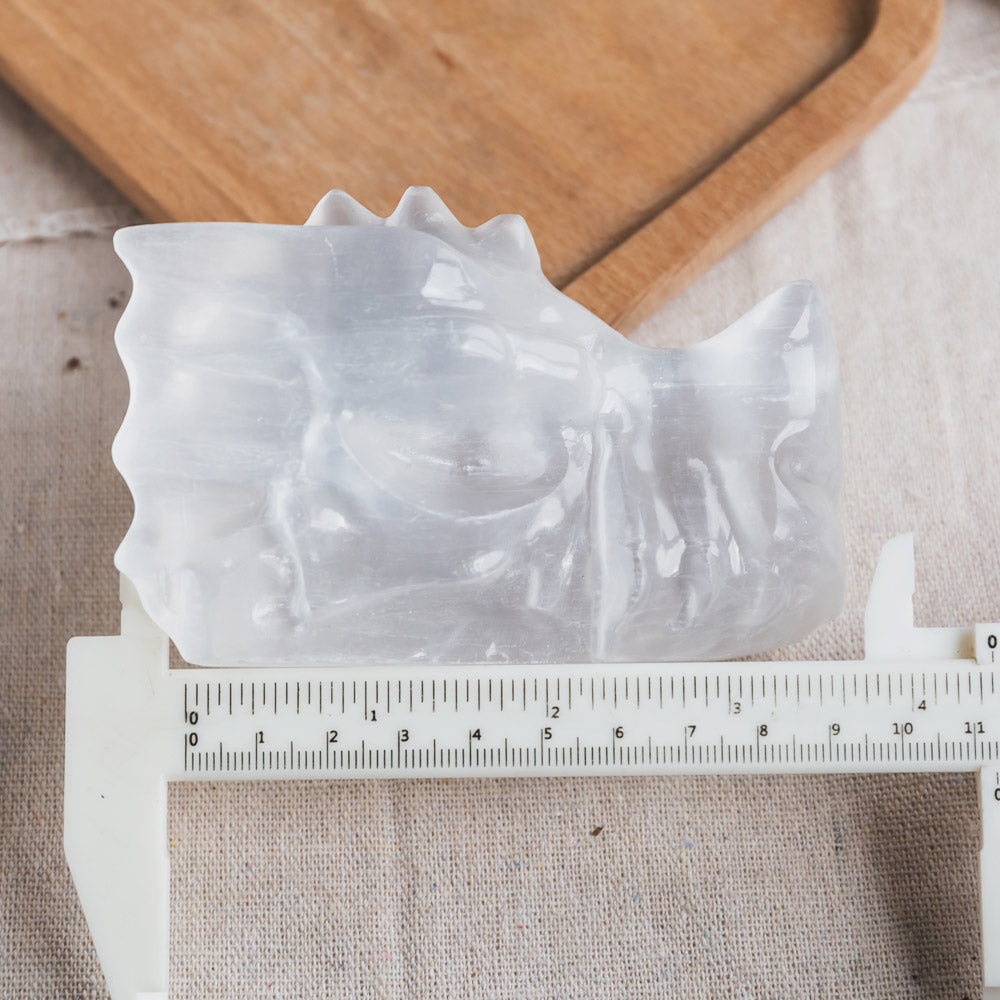 Selenite Dragon Head