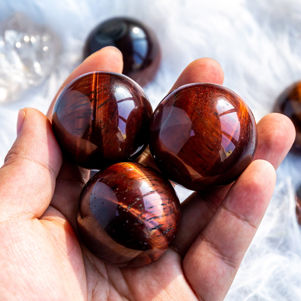 Red Tigers-eye Sphere