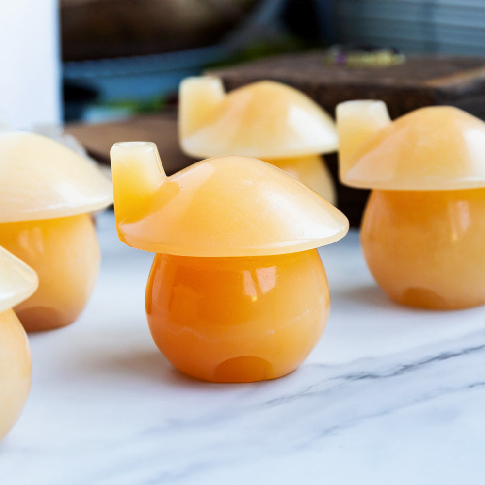 Orange Calcite Fairy Mushroom Houses