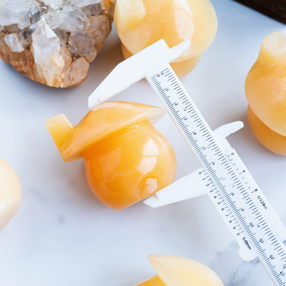 Orange Calcite Fairy Mushroom Houses