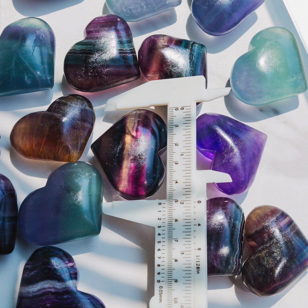 Rainbow Fluorite Heart