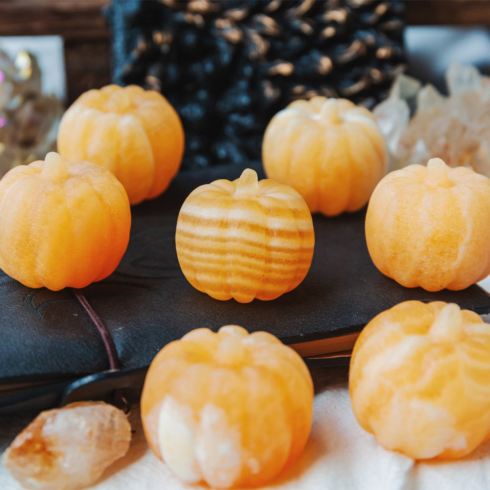 Orange Calcite Mini Pumpkin