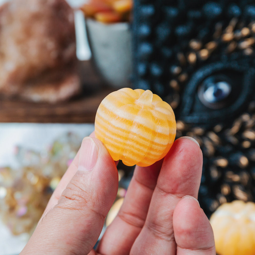 Orange Calcite Mini Pumpkin