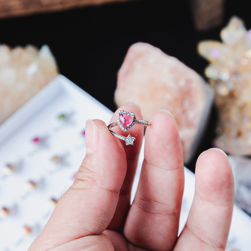 Crystal Heart Ring