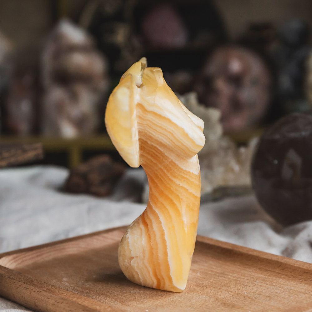 Orange Calcite Body With Wing