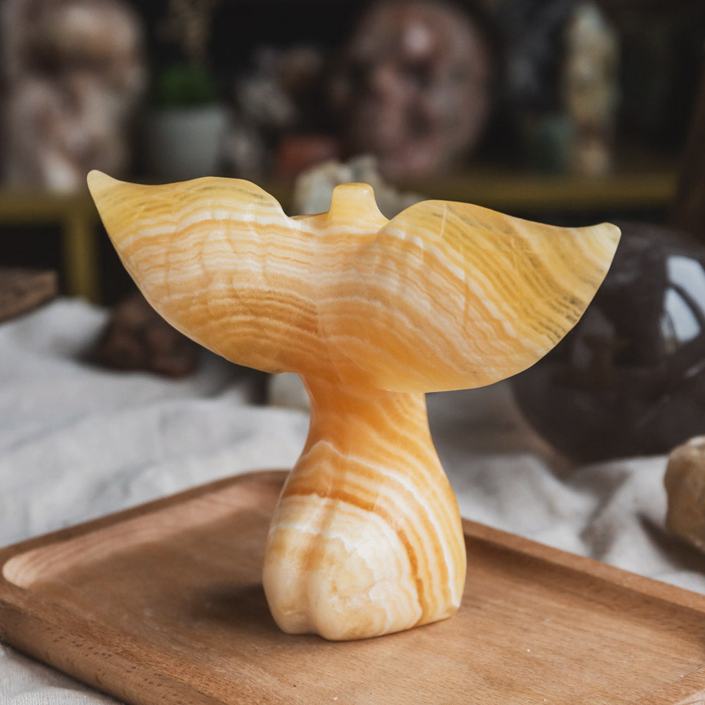 Orange Calcite Body With Wing