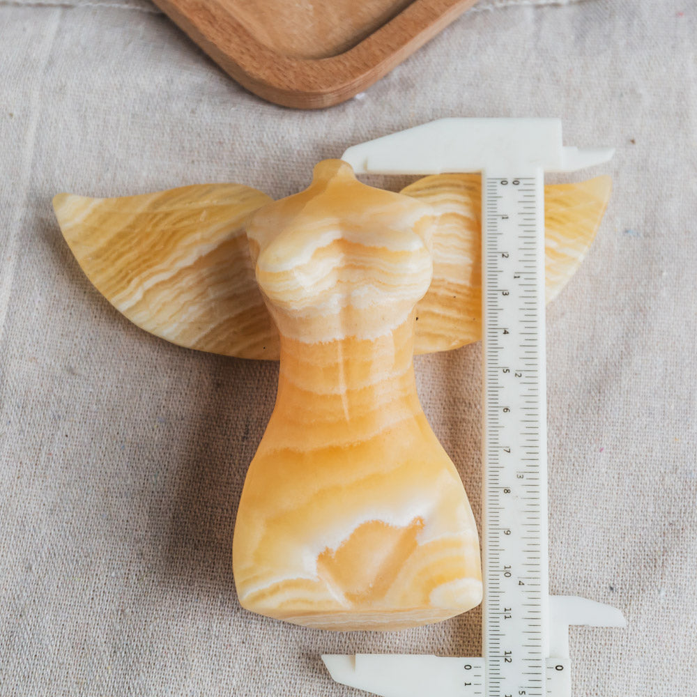 Orange Calcite Body With Wing