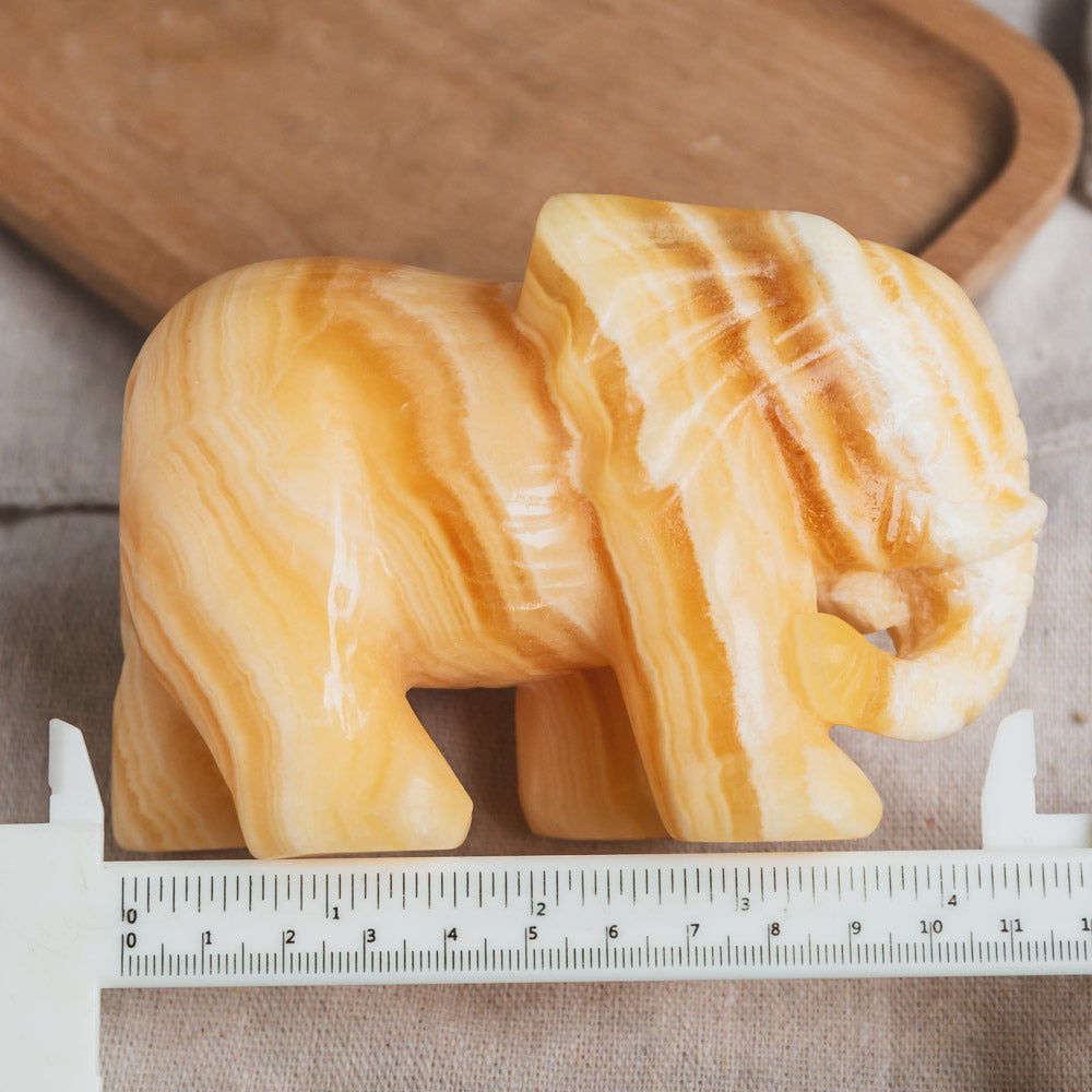 Orange Calcite Elephant