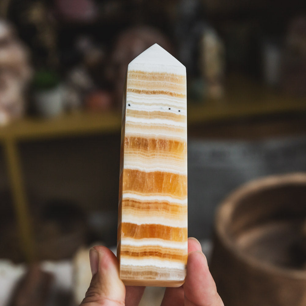 Orange Calcite Point