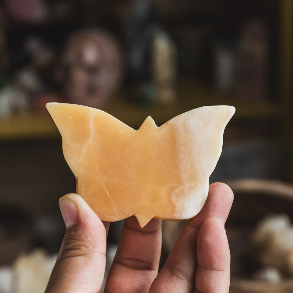 Orange Calcite Butterfly