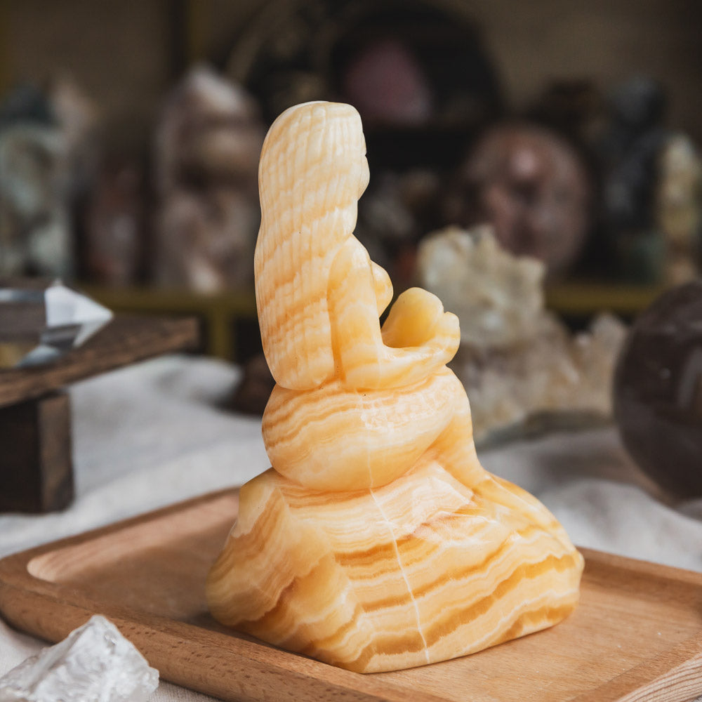 Orange Calcite Mermaid