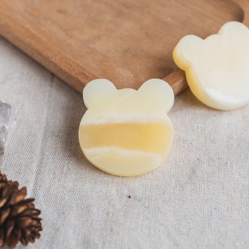 Orange Calcite Bear Slice