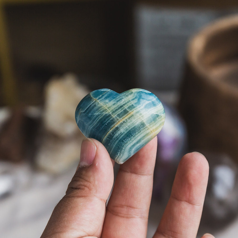 Blue Onyx Heart