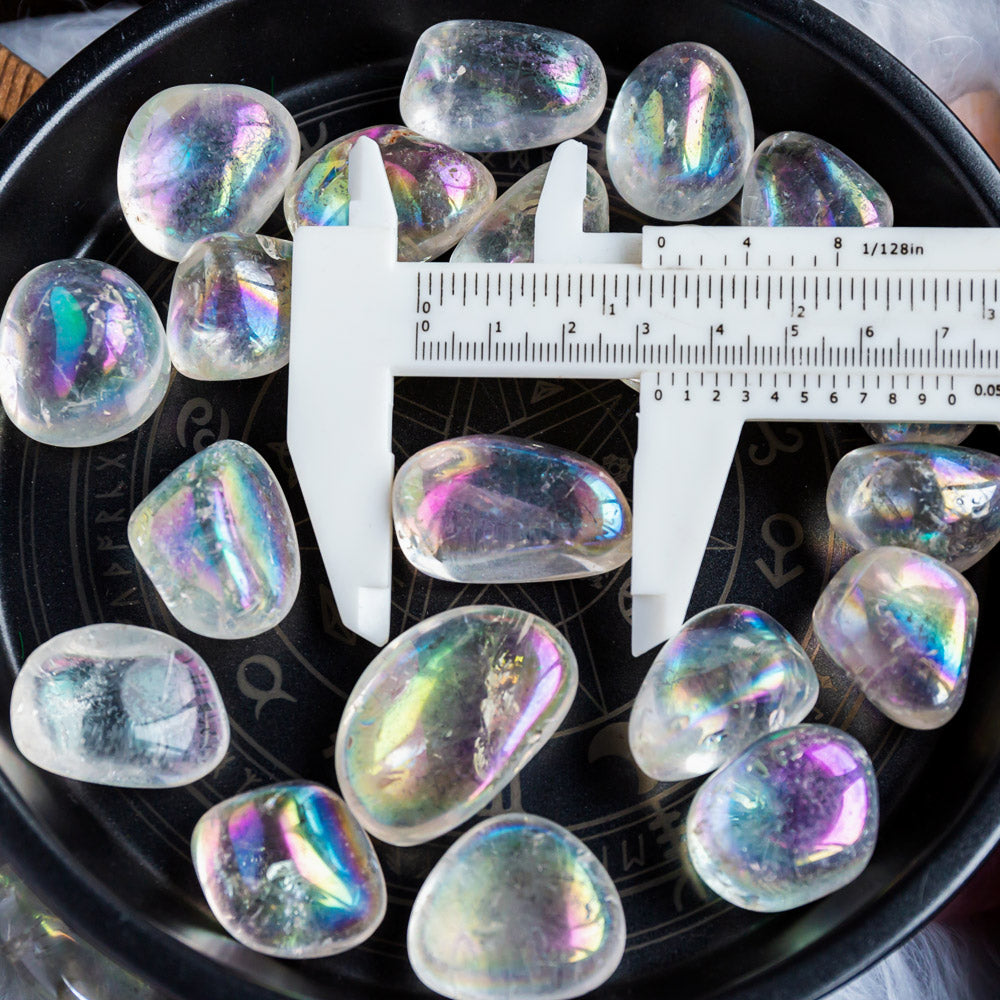 Aura Clear Quartz Tumbled Stone